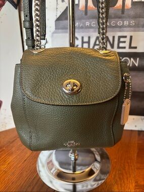 Coach C5677 Mini Convertible Backpack - Olive Green Pebble Leather
